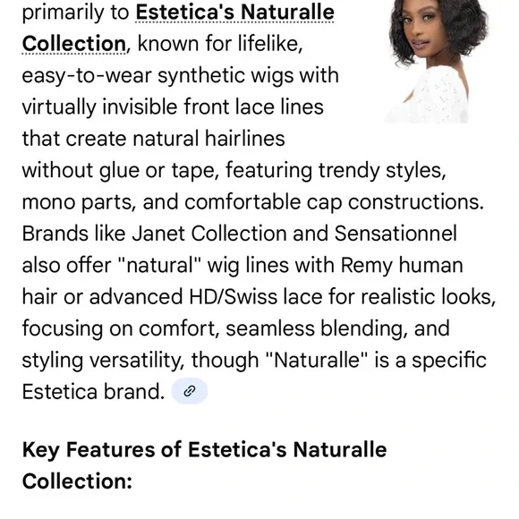 Estetica Naturalle Brown Wig NWOT - Picture 9 of 11